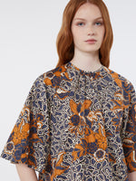 max mara printed cotton poplin blouse for women
