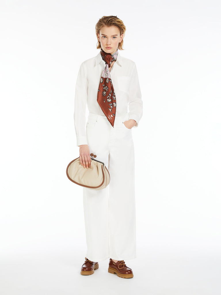 Striped straight-fit poplin shirt