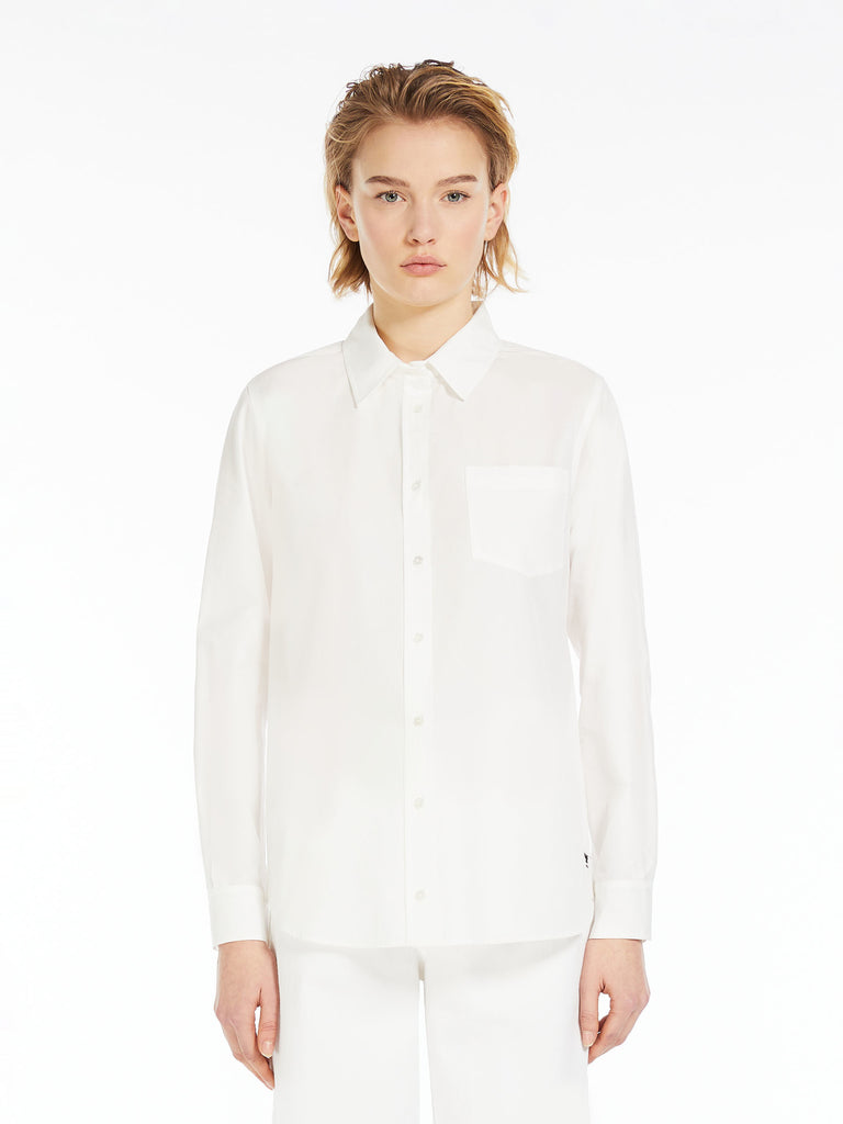 Striped straight-fit poplin shirt