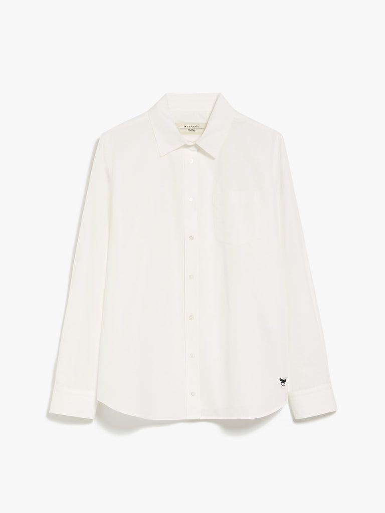 Striped straight-fit poplin shirt