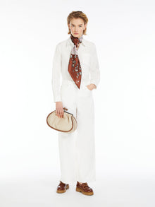 Striped straight-fit poplin shirt