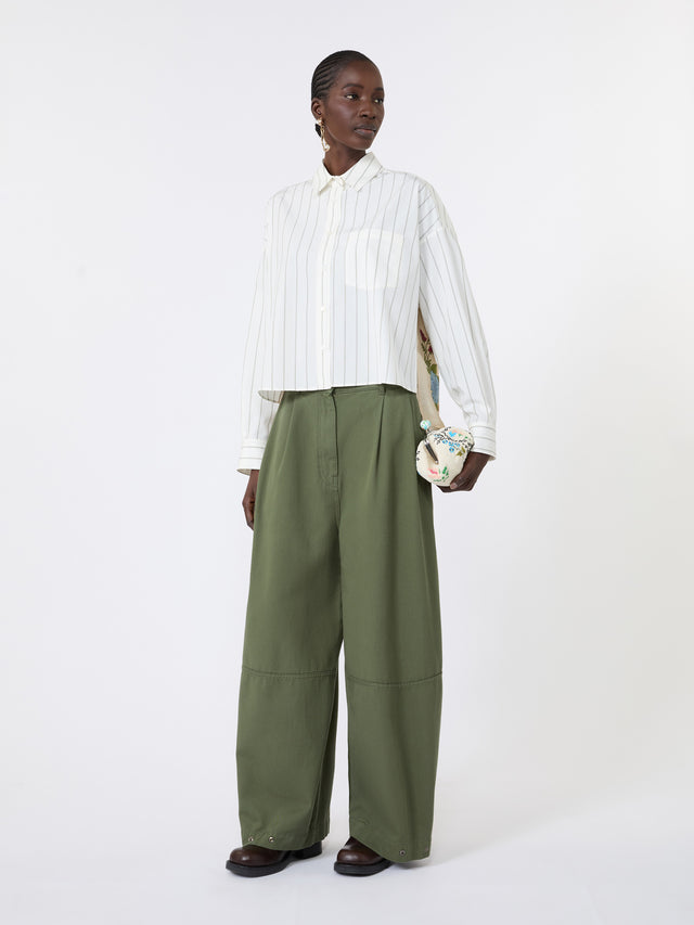 max mara cotton shirt with a contrasting back for women