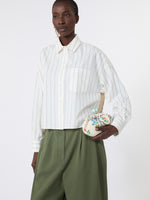 max mara cotton shirt with a contrasting back for women