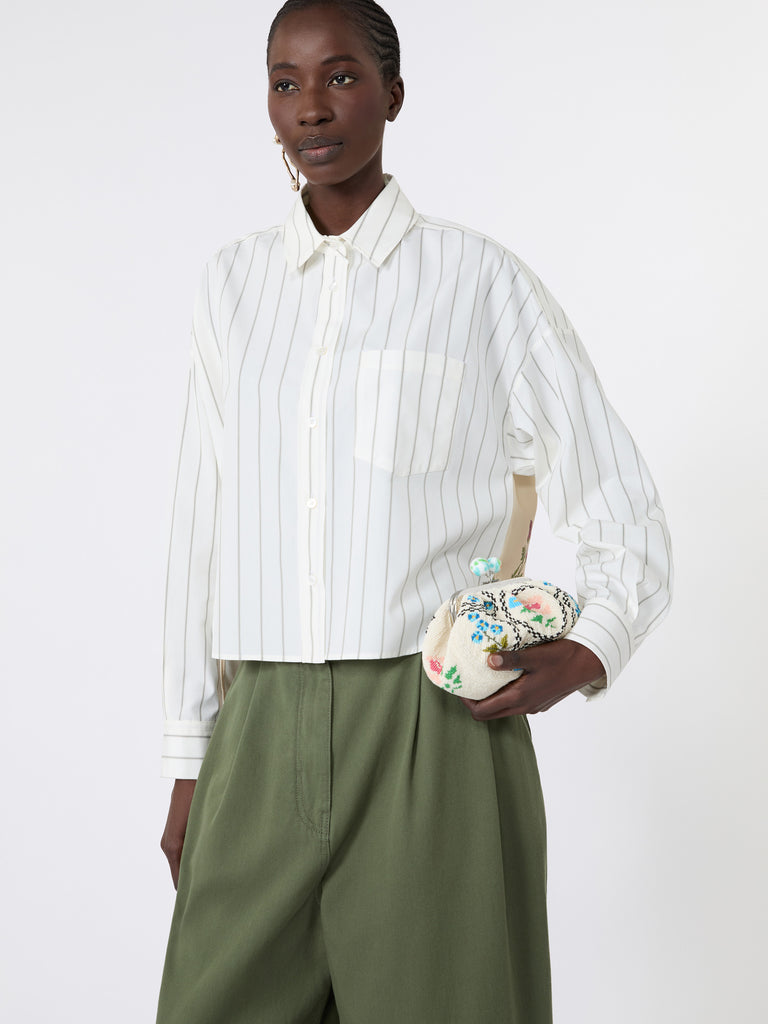 max mara cotton shirt with a contrasting back