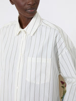 max mara cotton shirt with a contrasting back for women