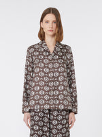 Printed silk pyjama shirt
