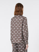 Printed silk pyjama shirt