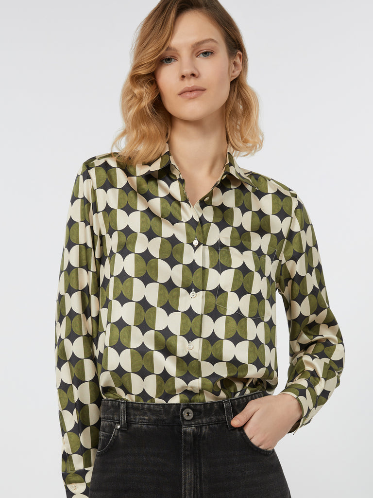 Printed twill shirt