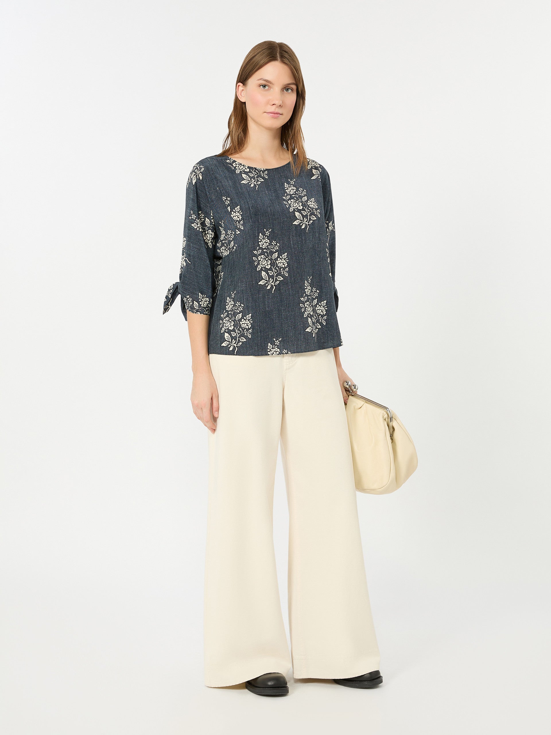 max mara printed silk crepe de chine blouse for women