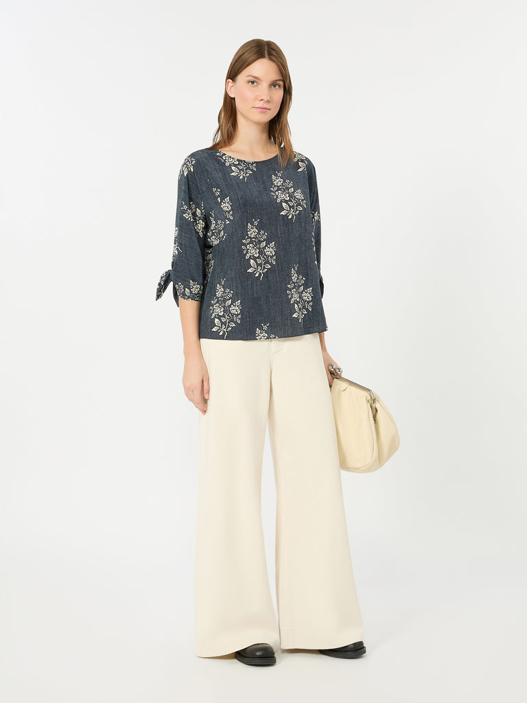 max mara printed silk crepe de chine blouse