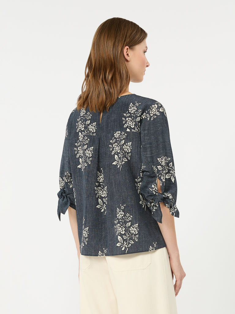max mara printed silk crepe de chine blouse
