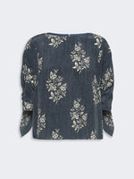 max mara printed silk crepe de chine blouse for women