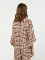Printed Silk Crepe De Chine Blouse for Women - Antique Rose - Max Mara UAE