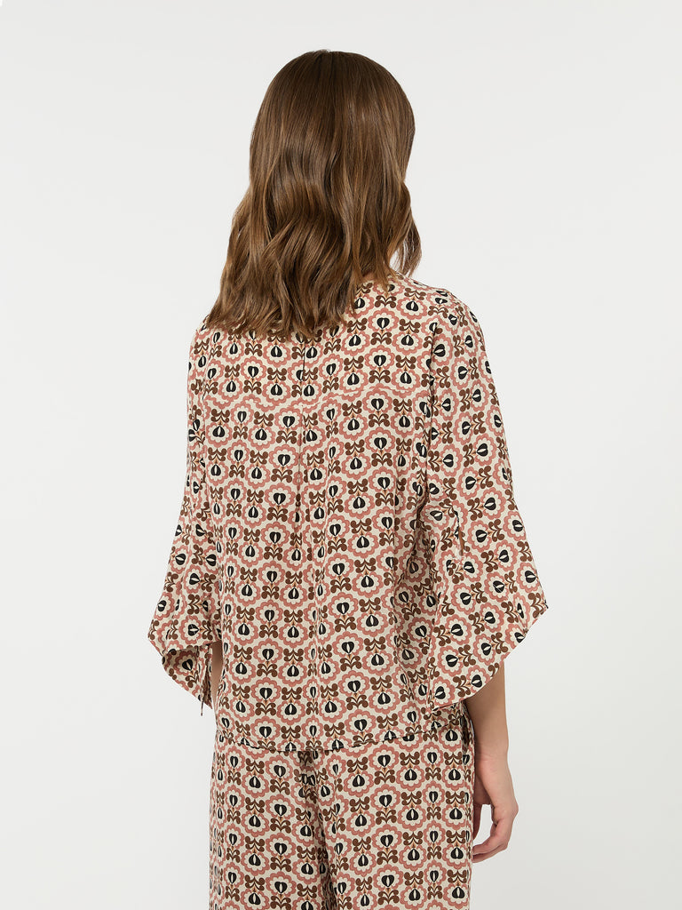 max mara printed silk crêpe de chine blouse
