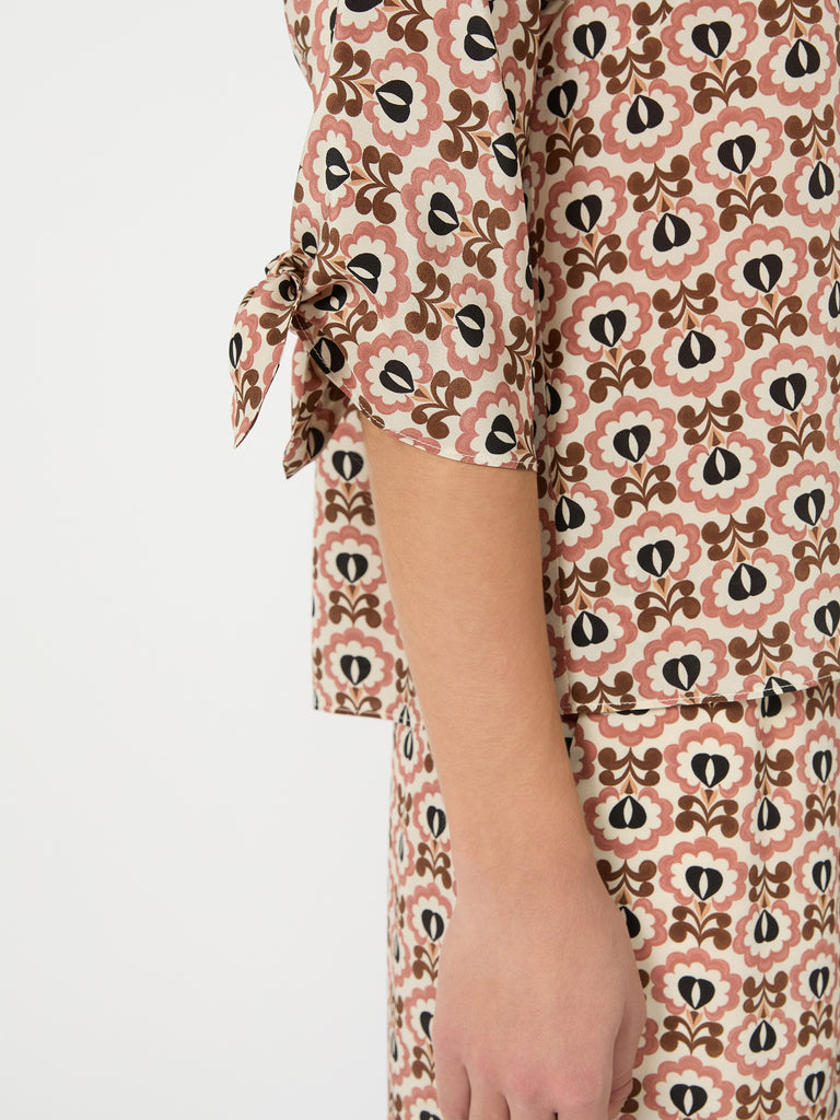 max mara printed silk crêpe de chine blouse