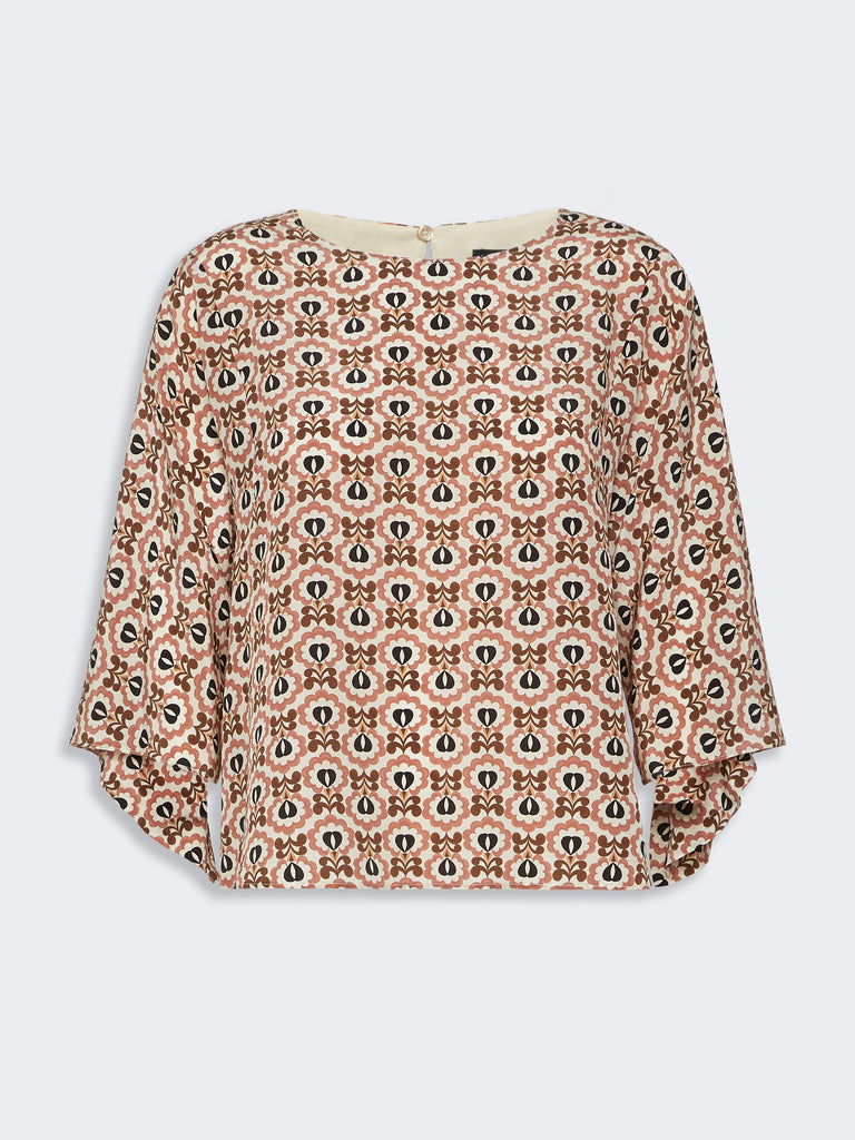 max mara printed silk crêpe de chine blouse