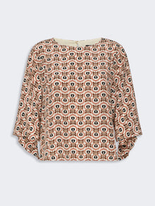 max mara printed silk crepe de chine blouse for women