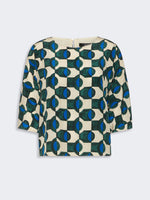 max mara printed silk crepe de chine blouse for women