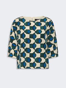 max mara printed silk crepe de chine blouse for women