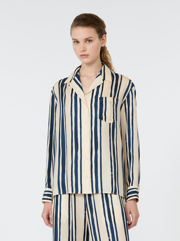 max mara printed silk shirt