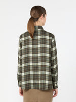 max mara checked silk twill shirt for women