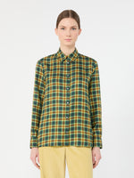 max mara checked silk twill shirt for women