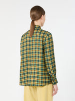 max mara checked silk twill shirt for women