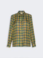 max mara checked silk twill shirt for women