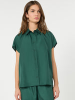max mara loose shirt in habotai silk for women