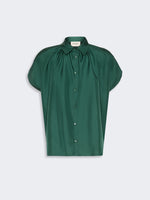 max mara loose shirt in habotai silk for women