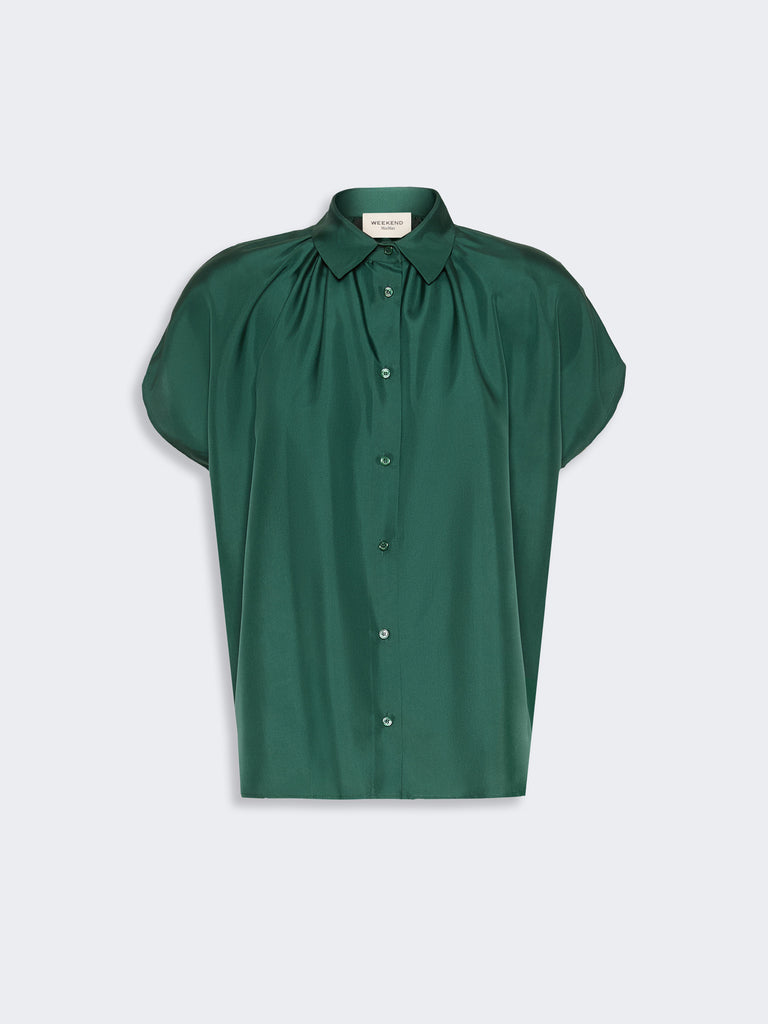 max mara loose shirt in habotai silk