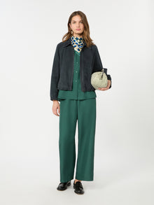 Loose Shirt In Habotai Silk for Women - Dark Green - Max Mara UAE