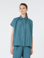 max mara loose shirt in habotai silk for women