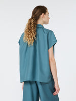max mara loose shirt in habotai silk for women