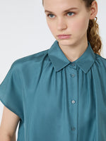 max mara loose shirt in habotai silk for women
