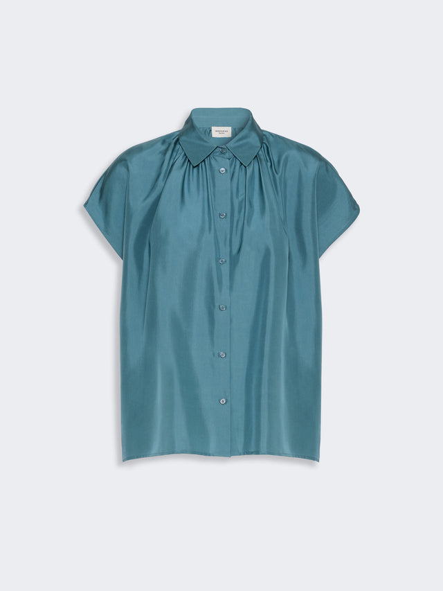 max mara loose shirt in habotai silk for women