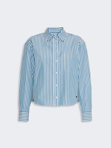 Cotton Poplin Shirt for Women - Cornflower Blue - Max Mara UAE