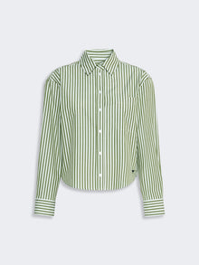 Cotton Poplin Shirt for Women - Green - Max Mara UAE