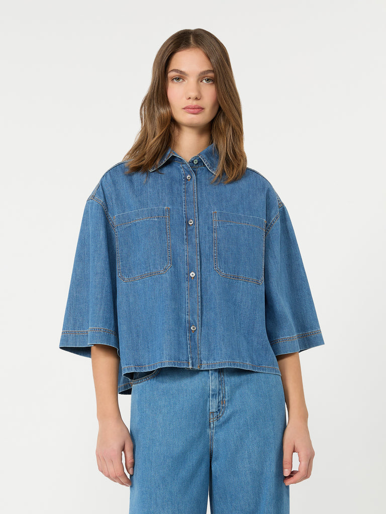 max mara boxy denim shirt