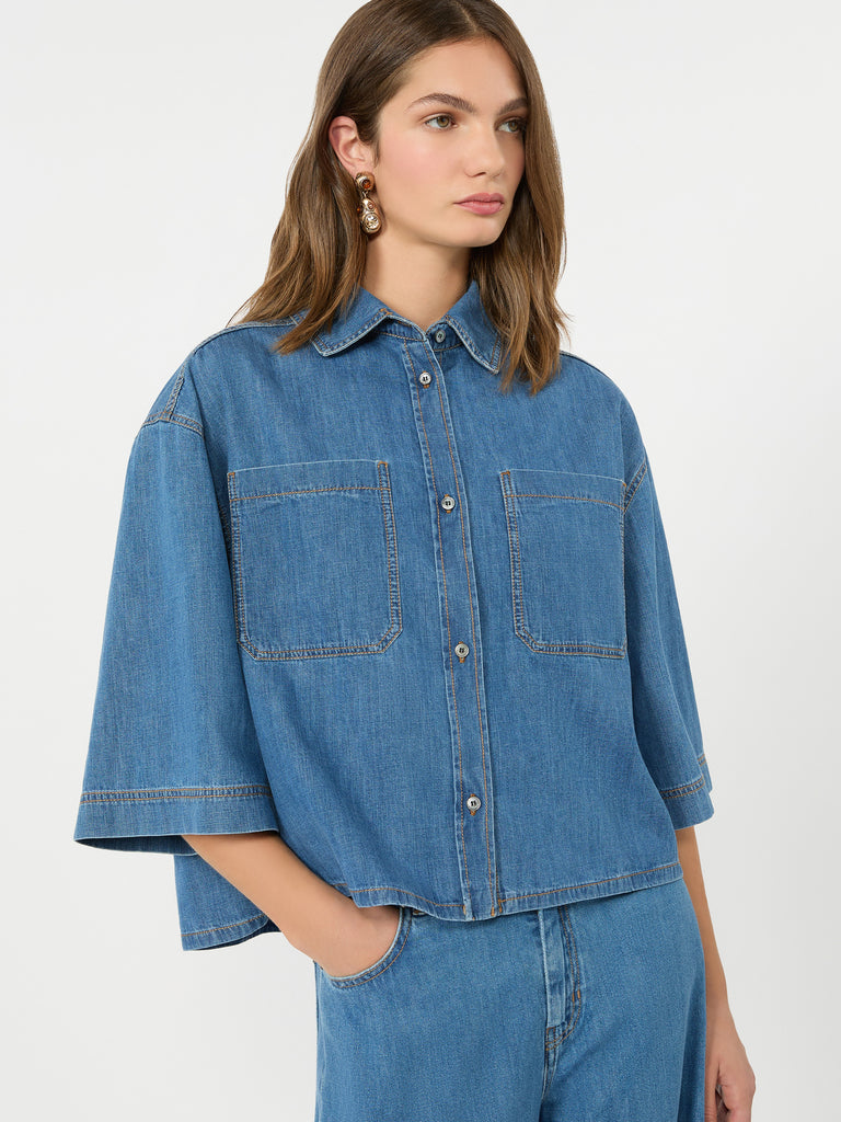 max mara boxy denim shirt