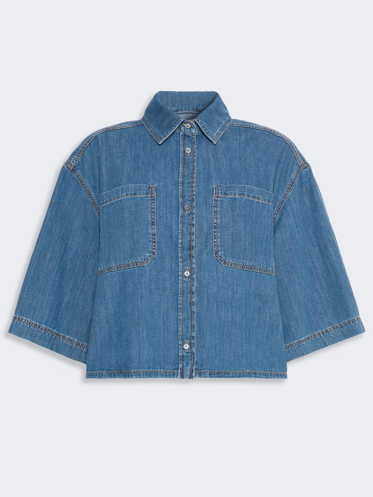 max mara boxy denim shirt