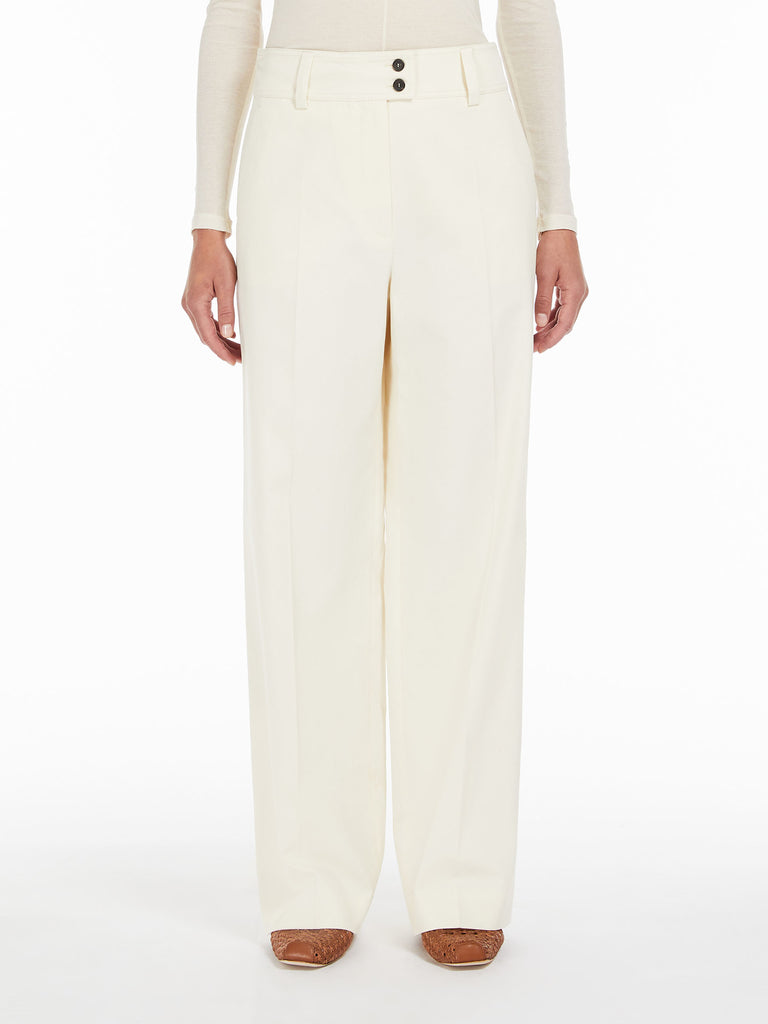 Cotton gabardine trousers