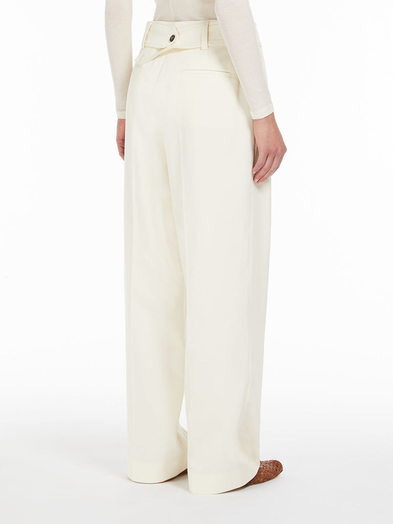 Cotton gabardine trousers