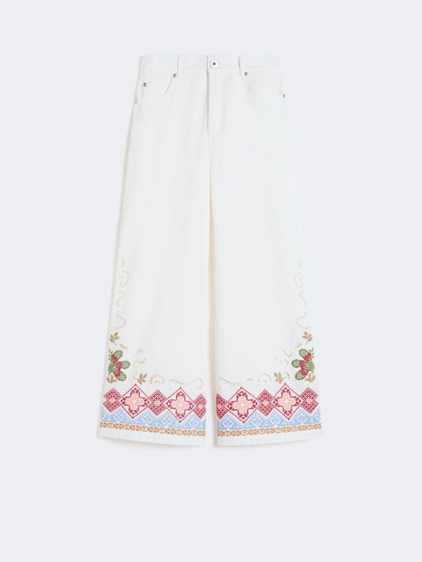 max mara cotton bull trousers for women