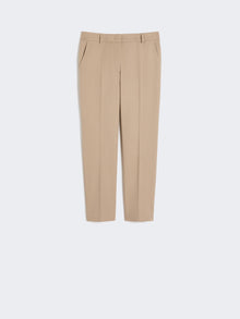 Stretch Cotton Trousers for Women - Camel - Max Mara UAE
