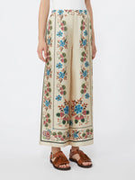 max mara printed silk twill trousers for women
