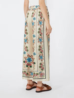 max mara printed silk twill trousers for women