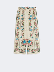 max mara printed silk twill trousers for women