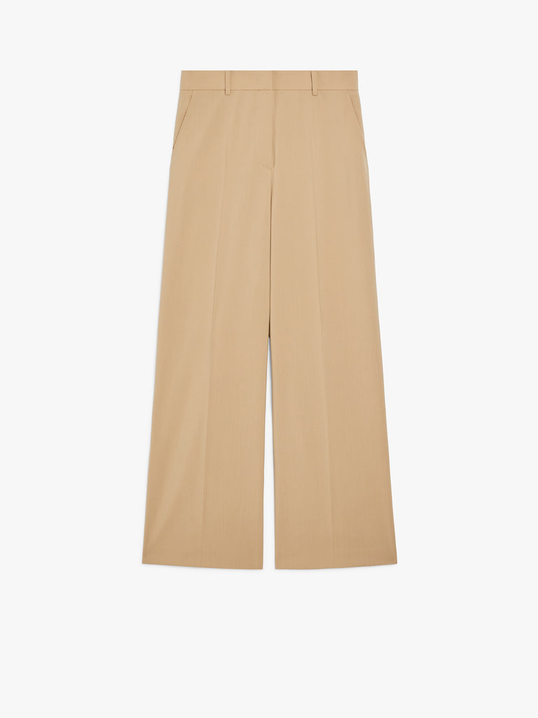 max mara wool canvas palazzo trousers