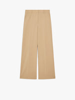 Wool Canvas Palazzo Trousers for Women - Beige - Max Mara UAE